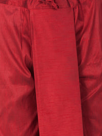 Thumbnail for Vastramay Men's Maroon Silk Blend Dhoti - Distacart