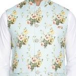 Thumbnail for Vastramay Men's Multicolor Pure Cotton Jacket, Kurta and Pyjama Set - Distacart