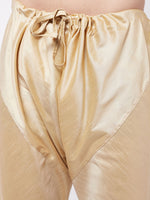 Thumbnail for Vastramay Men's Grey And Rose Gold Silk Blend Jacket, Kurta and Pyjama Set - Distacart