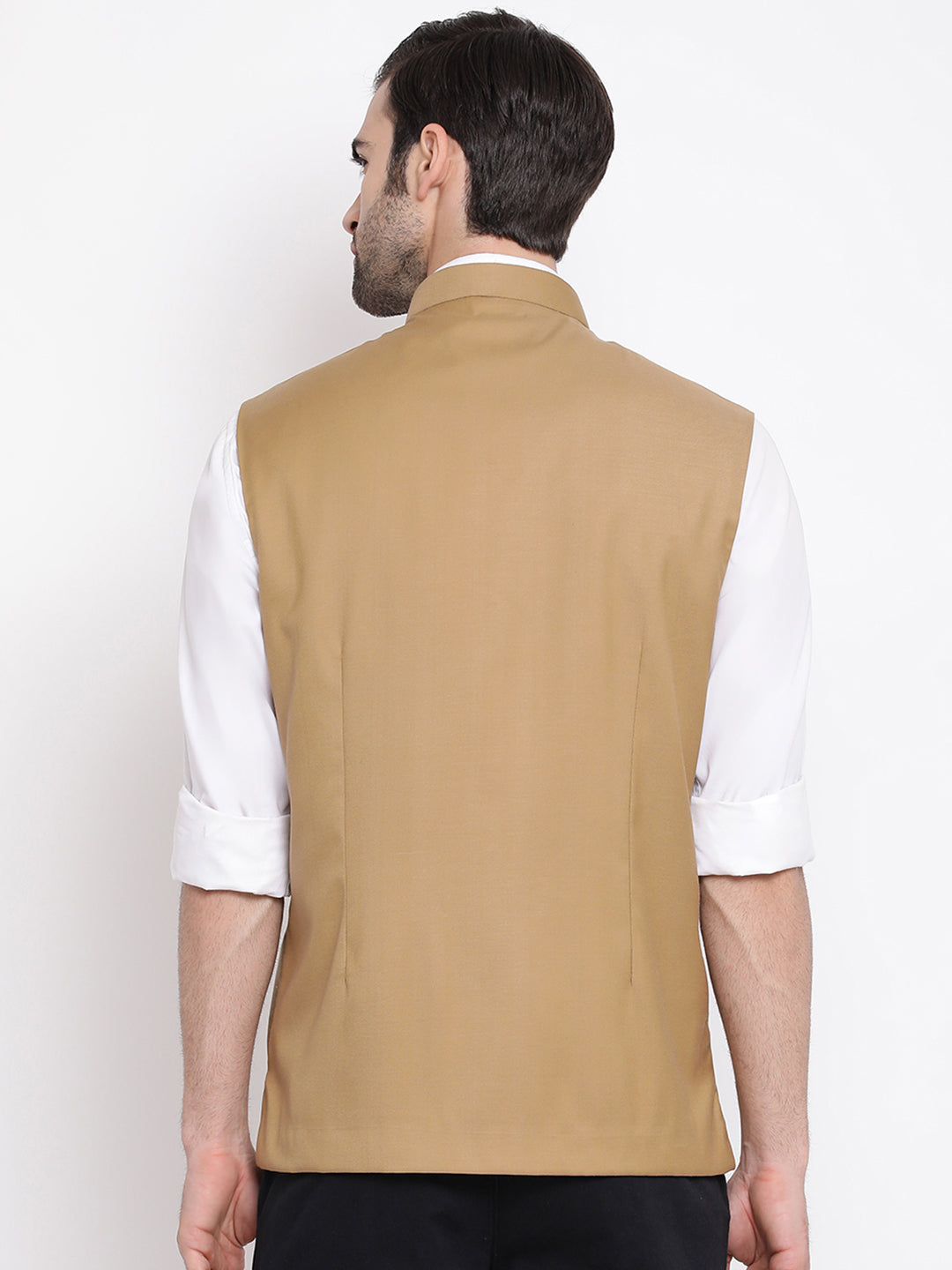 Mud Brown Long Cotton Khadi Jacket