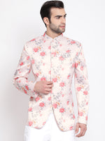 Thumbnail for Vastramay Men's Peach Silk Blend Jodhpuri - Distacart
