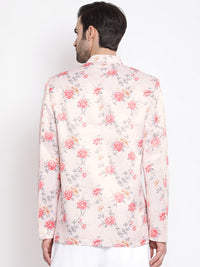 Thumbnail for Vastramay Men's Peach Silk Blend Jodhpuri - Distacart