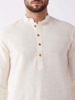Thumbnail for VM by Vastramay Men's Solid Kurta And Embroidered Traditional Dhoti Set - Distacart