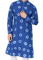 Thumbnail for Vastramay Men's Blue Cotton Blend Kurta - Distacart