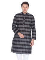 Thumbnail for Vastramay Men's Black Pure Cotton Kurta - Distacart