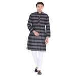 Thumbnail for Vastramay Men's Black Pure Cotton Kurta Pyjama Set - Distacart