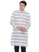 Thumbnail for Vastramay Men's White Pure Cotton Kurta - Distacart