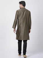 Thumbnail for VM by Vastramay Men's Black Silk Blend Kurta Pyjama Set - Distacart