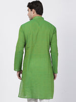 Thumbnail for Vastramay Men's Green Pure Cotton Kurta - Distacart