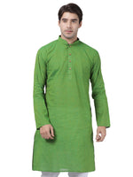 Thumbnail for Vastramay Men's Green Pure Cotton Kurta - Distacart