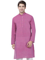 Thumbnail for Vastramay Men's Purple Pure Cotton Kurta - Distacart