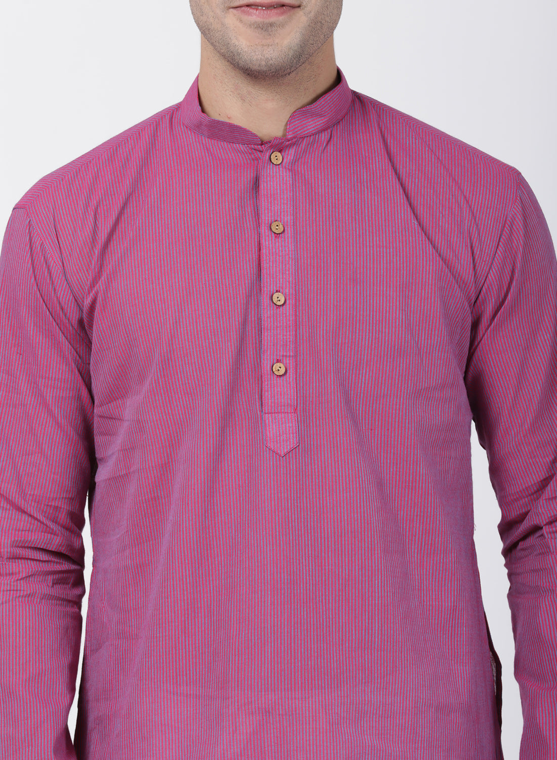 Vastramay Men's Purple Pure Cotton Kurta - Distacart