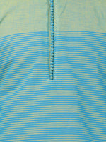 Thumbnail for Vastramay Men's Blue Pure Cotton Kurta Pyjama Set - Distacart