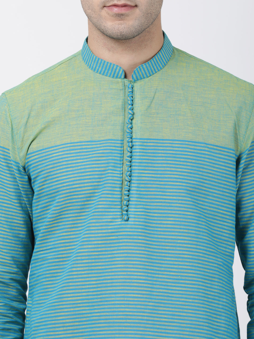 Vastramay Men's Blue Pure Cotton Kurta Pyjama Set - Distacart