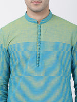 Thumbnail for Vastramay Men's Blue Pure Cotton Kurta Pyjama Set - Distacart