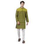 Thumbnail for Vastramay Men's Green Pure Cotton Kurta Pyjama Set - Distacart