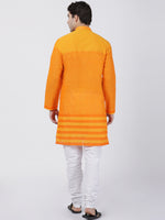 Thumbnail for Vastramay Men's Orange Pure Cotton Kurta Pyjama Set - Distacart
