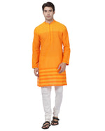 Thumbnail for Vastramay Men's Orange Pure Cotton Kurta Pyjama Set - Distacart
