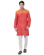 Thumbnail for Vastramay Men's Pink Pure Cotton Kurta Pyjama Set - Distacart
