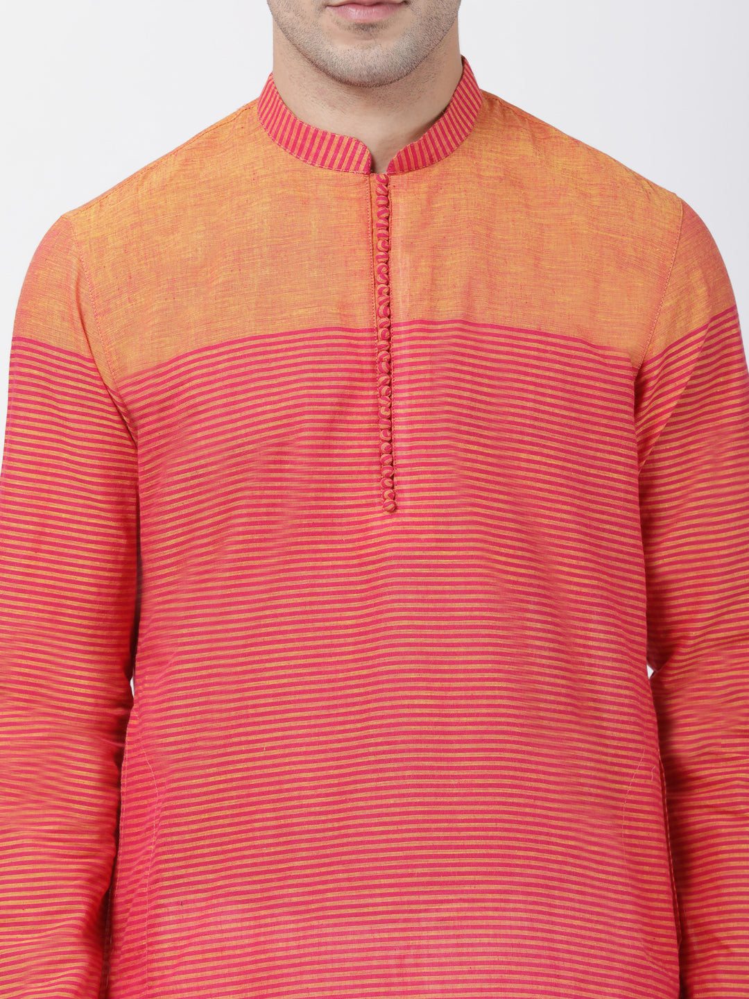 Vastramay Men's Pink Pure Cotton Kurta Pyjama Set - Distacart