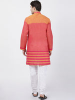Thumbnail for Vastramay Men's Pink Pure Cotton Kurta Pyjama Set - Distacart