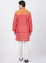 Thumbnail for Vastramay Men's Pink Pure Cotton Kurta Pyjama Set - Distacart