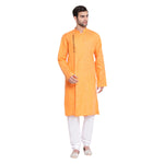 Thumbnail for Vastramay Men's Orange Cotton Blend Kurta Pyjama Set - Distacart