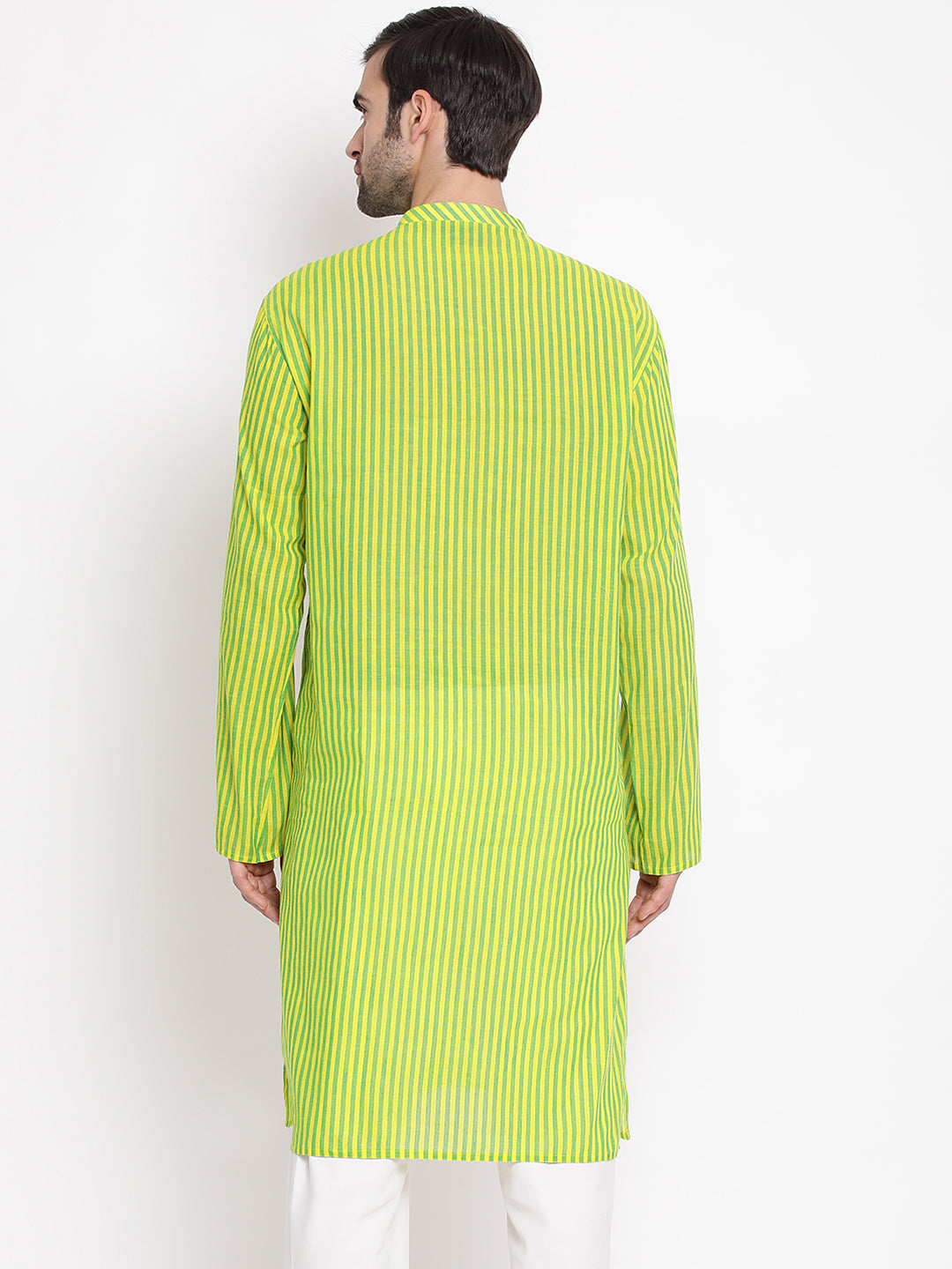Vastramay Men's Green Pure Cotton Kurta - Distacart