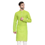 Thumbnail for Vastramay Men's Green Pure Cotton Kurta - Distacart