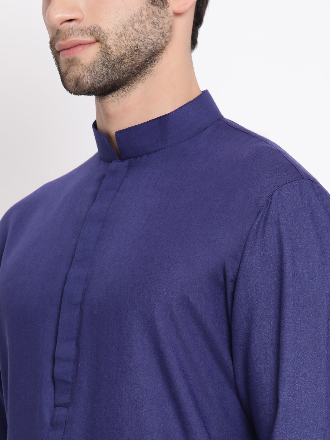 VM by Vastramay Men's Blue Cotton Blend Kurta - Distacart