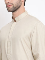 Thumbnail for VM by Vastramay Men's Green Cotton Blend Kurta - Distacart