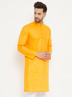 Thumbnail for VM by Vastramay Men's Orange Cotton Kurta - Distacart