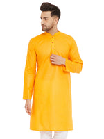 Thumbnail for VM by Vastramay Men's Orange Cotton Kurta - Distacart