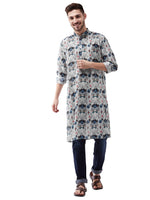 Thumbnail for Vastramay Men's Printed Cotton Blend Kurta - Distacart