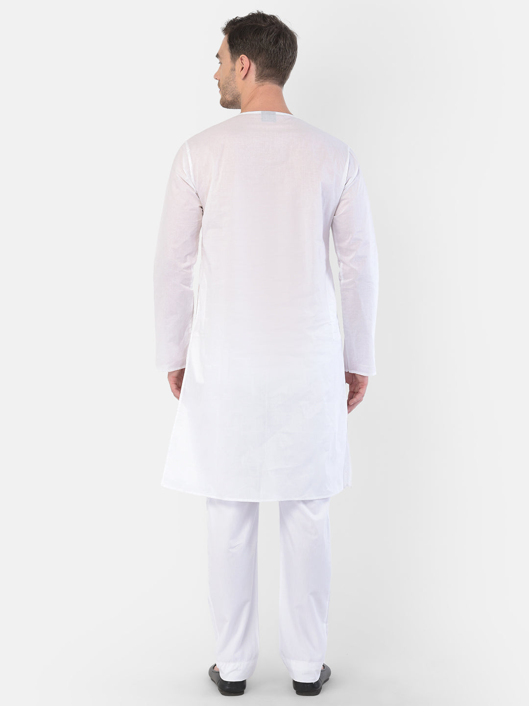Vastramay Men's White Cotton Addi Kurta - Distacart