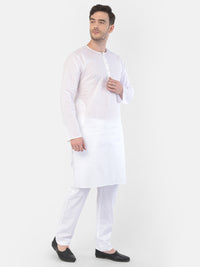 Thumbnail for Vastramay Men's White Cotton Addi Kurta - Distacart