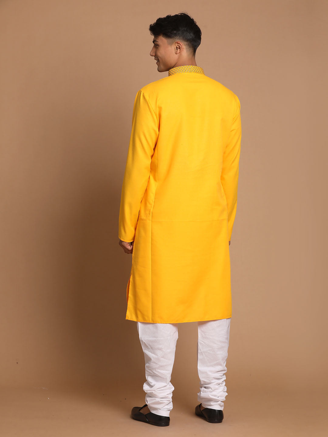 Kurta pajama sales yellow white