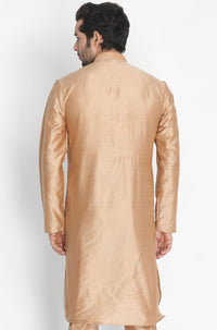 Thumbnail for Vastramay Men's Gold Cotton Blend Kurta - Distacart