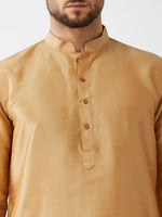 Thumbnail for VM by Vastramay Men's Solid Kurta And Embroidered Traditional Dhoti Set - Distacart