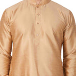 Thumbnail for VM by Vastramay Men's Gold Silk Blend Kurta Pyjama Set - Distacart
