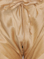 Thumbnail for Vastramay Men's Beige Silk Blend Jacket, Kurta and Pyjama Set - Distacart