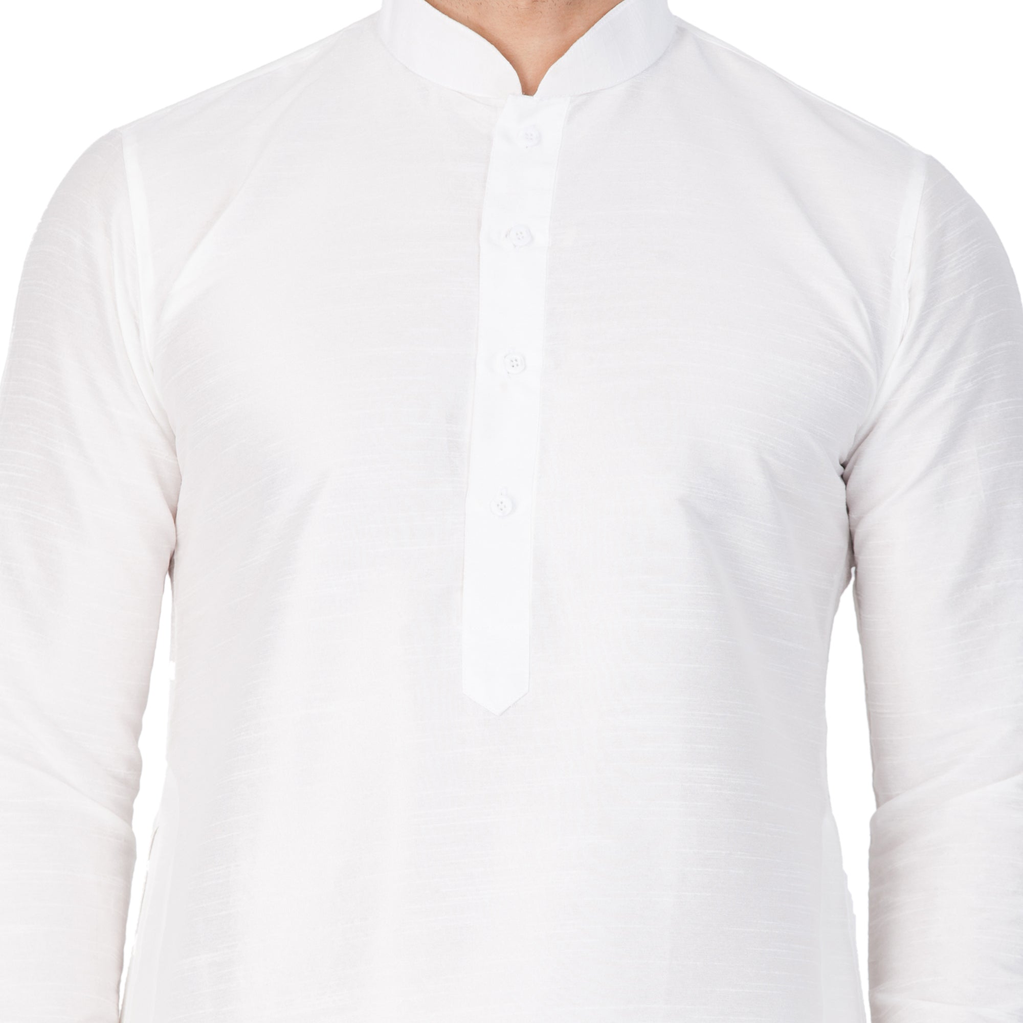 VM by Vastramay Men's White Silk Blend Kurta Pyjama Set - Distacart