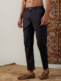 Thumbnail for Vastramay Men's Black Cotton Pant Style Pyjama - Distacart