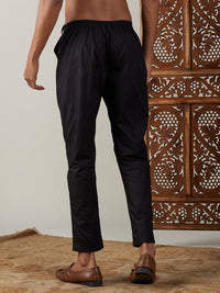 Thumbnail for Vastramay Men's Black Cotton Pant Style Pyjama - Distacart