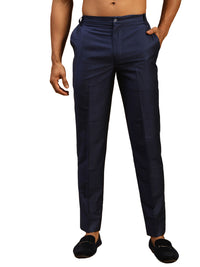 Thumbnail for Vastramay Men's Navy Blue Viscose Pant Style Pyjama - Distacart