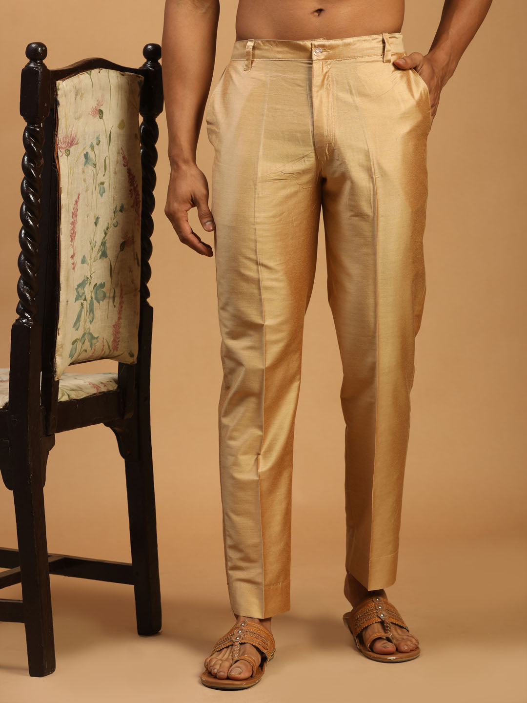 Vastramay Men's Rose Gold Viscose Pant Style Pyjama - Distacart