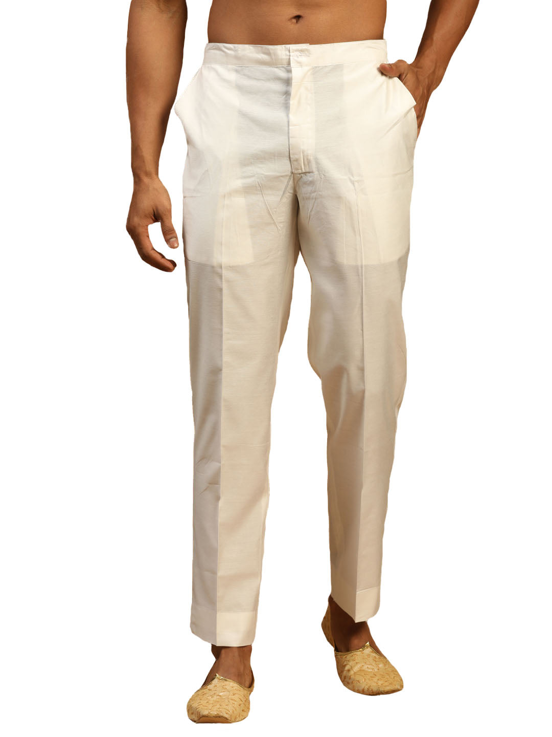 Men's White Viscose Pant Style Pyjama - Absolutely Desi