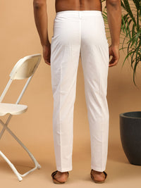 Thumbnail for Vastramay Men's White - Pant Style Pyjama - Distacart