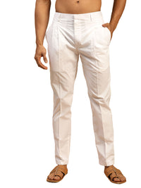 Thumbnail for Vastramay Men's White - Pant Style Pyjama - Distacart