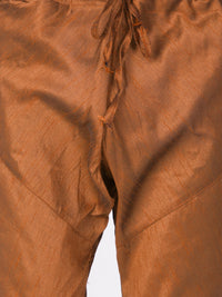 Thumbnail for VM by Vastramay Men's Coffee Silk Blend Pyjama - Distacart